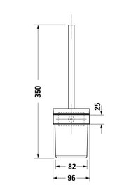 Resim Duravıt Karree Klozet Fırcası 0099571000 