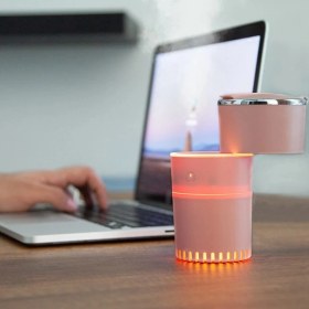 Resim Lattice Ortam Nemlendirme ve Dezenfektan Buhar Makinesi (Pembe) USB 