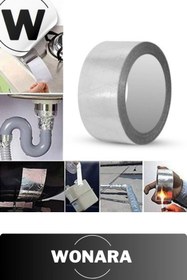 Resim Wonara Deluxe Yüksek Isıya ve Suya Dayanıklı Yanmaz Alüminyum Soba Borusu Tamir ve Yama Folyo Bandı 1 Adet 