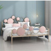 Resim Özgü Çift Kişilik Metal Karyola 