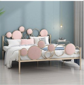 Resim Özgü Çift Kişilik Metal Karyola 