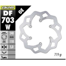 Resim Bmw F 650 Gs Arka Fren Diski 240 Mm 2000-2013 Galfer Dalgalı Sabit Disk 