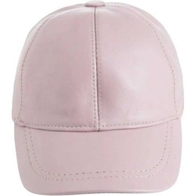 Resim Unisex %100 Deri Arkadan Ayarlanabilir Baseball Kep Şapka Lila 