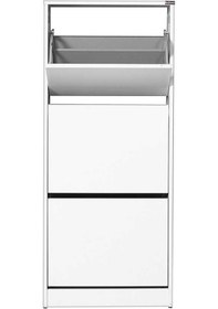 Resim Flat Duo 3 Katlı Ayakkabılık Dolabı - Beyaz 
