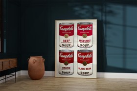 Resim Warhol - Campbell'in Çorba Konserveleri - 50x70 