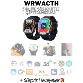 Resim Wearfitpro Wrwatch 5g Lite Sim Kartlı Çift Kameralı Btk'lı Yeni Nesil Özelliklere Sahip 16gb 51mm Akıllı Saat 