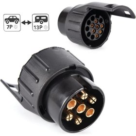 Resim Karavan/römork Elektrik Bağlantısı Adaptörü: 7 Pin'den 13 Pin'e Dönüştürücü 