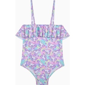 Resim Kız Çocuk Sweet Unicorn Fırfırlı Straplez Mayo 