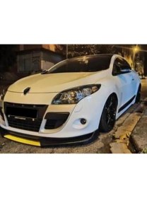 Resim Peugeot 5008 2013-2017 Sarı Şeritli Renkli Ön Ek Ön Lip Piona Black 4 Prç 