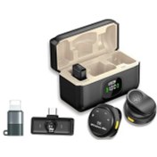 Resim Go Des Gd-ws305 2in1 Type-c Şarj Portlu Kablosuz Yaka Mikrofonu Siyah 