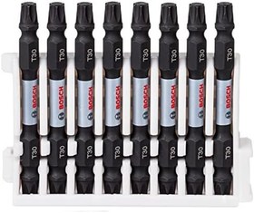 Resim Bosch Accessories 8 Parçalı Ikili Tornavida Seti Torx (Impact Control, 8 x T30-T30 Uç Uzunluğu: 65 mm, Pick And Click, Darbeli Matkap Aksesuarı 