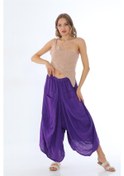 Resim İtalyan Cepli Keten Şalvar Pantolon Cmn00154 Mor 