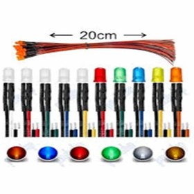 Resim 5 Adet 12v 5mm Turuncu Diffüz Led 20 Cm Kablolu Turuncu 