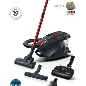 Resim Bosch Hepa Alerjik Filtreli Güçlü Turbo Başlıklı Premium Torbasız Süpürge, 10 Yıl Motor Garantili, Luciole Lambader Hediye! 