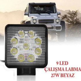 Resim Drs Tuning Su Geçirmez 9 LED Kare 27W Off Road Sis,gündüz Farı Lambası 