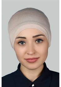 Resim Altobeh Hazır Pratik Geçmeli Lastikli Tesettür Bone - Bej 