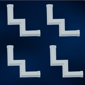 Resim Boyanabilir Duvar Çıtası M Köşe Motif 4 Adet 4 cm GBM-B110-4 