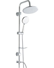 Resim Duxxa Bolero 400 Krom Tepe Duş Sistemi, Robot Duş Seti Krom 