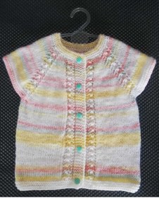Resim El Örgüsü Kız Bebek Yeleği (sarı - Pembe - Gri - Beyaz) 