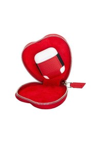 Resim Bouletta Apple Airpods 2.Nesil Uyumlu Deri Kılıf Valentine Erc2 Kırmızı 