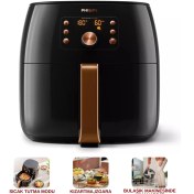 Resim Yüksek Hacimli Twin Turbostar Airfryer, Siyah Bakır, 7,3 Litre 