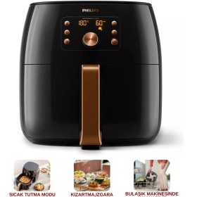 Resim Yüksek Hacimli Twin Turbostar Airfryer, Siyah Bakır, 7,3 Litre 