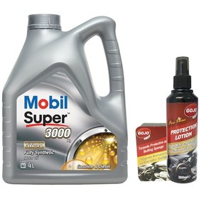 Resim Mobil Super 3000 X1 5W-40 Tam Sentetik Motor Yağı 4 L + Gojo Araç Bakım Seti 