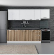 Resim Minar 280 Cm Mutfak Dolabı Beyaz Dore 280-D7 Beyaz 