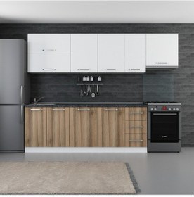 Resim Minar 280 Cm Mutfak Dolabı Beyaz Dore 280-D7 Beyaz 