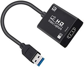 Resim Microsonic 4K HD Video Capture Kablo, USB Hdmi Adaptör Çevirici Siyah 