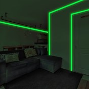 Resim Karanlıkta Parlayan Güvenlik Bandı, 4x100cm - Yeşil Luminöz Merdiven & Yangın Uyarı Şeridi Sahne Kenarları ve Tabanları için, Kolay Yapışkanlı PVC Malzeme, JDX12000-YX, Karanlıkta Parlayan, Floresan 