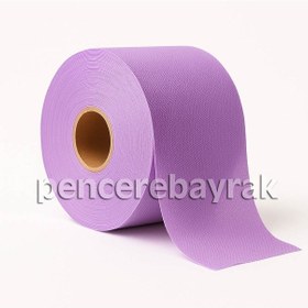 Resim Lila Renginde Tela Süsleme Kumaşı 16x2000 Cm Düğün, Kına, Paket 