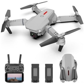Resim Geekyou Ls-e525 Çift Kamera 4k Ön + Alt Katlanabilir Uzaktan Kumandalı Drone, 2 Pil, Gümüş, 30m İletim Mesafesi 