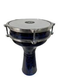 Resim Vatan Darbuka 5 Numara Çatlak Boyalı Siyah - Laciveert Desenli 