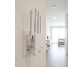 Resim WİderMarkt 4 Antenli Wifi & Internet Güçlendirici Mini Router – Geniş Kapsama,sinyal Güçlendirici 