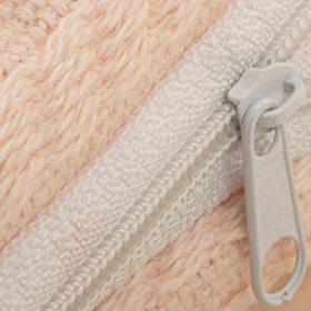 Resim Uyku Tulumu ve Yastık - Somon Örgü - Yeşil Çiçekler 