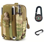 Resim Willowhaven Siyah 3'lü Tactical Bel Çantası Seti, Outdoor Kampçılık Yürüyüş İçin Fonksiyonel Cep Telefonu Çantası Siyah 