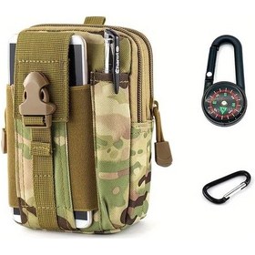 Resim Willowhaven Siyah 3'lü Tactical Bel Çantası Seti, Outdoor Kampçılık Yürüyüş İçin Fonksiyonel Cep Telefonu Çantası Siyah 