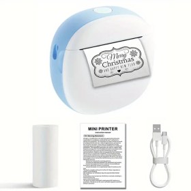 Resim Kablosuz Mini Cep Yazıcısı - Taşınabilir, Kablosuz, Mürekkepsiz Baskı iPhone, iPad, Android, DIY için - 1 Rulo Sticker Kağıdı Dahil, Fotoğraflar, Metin ve Ev Küçük Etiketler için İdeal - USB Şarj Edilebilir, Taşınabilir Bağlantı, Mürekkep Tipi: Mürekkepsiz, Baskı Teknolojisi: Kablosuz, Yazıcı Sahne: DIY, Genel Amaç: DIY, Kablosuz Teknoloji: Kablosuz 