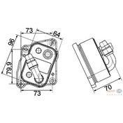 Resim KNECHT CLC107000P Yağ Soğutucu Petek (96×64×50) E81 E88 E46 E90 E91 N45 B16 A (Eno:8Mo376755491) 