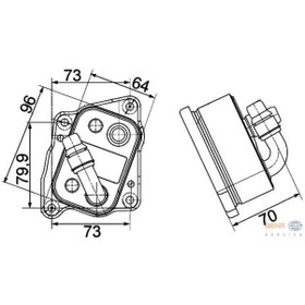 Resim KNECHT CLC107000P Yağ Soğutucu Petek (96×64×50) E81 E88 E46 E90 E91 N45 B16 A (Eno:8Mo376755491) 