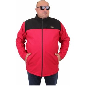 Resim Starbattal Büyük Beden Su Geçirmez Waterprof Mont 23822 Kırmızı-Kırmızı 