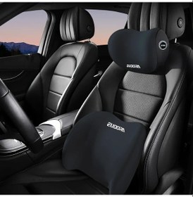 Resim Elmpaly Araba Koltuğu Boyun Ve Bel Yastığı 2li Set, Sürüş Yastığı Siyah 