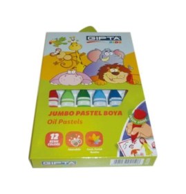 Resim Pastel Boya Jumbo Yıkanabilir 14mm 12 Renk K3710 Karışık 
