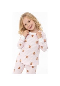 Resim Teddy Kız Çocuk Pijama Takım Pembe 