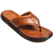 Resim TUGERDİ Tugerdi Hakiki Deri Taba Hafif Taban Parmak Arası Kaliteli Erkek Model Terlik TG090181622 316 