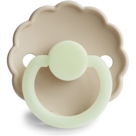 Resim FRIGG Daisy Silikon Emzik - Karanlıkta Parlayan - Cream Night 0-6 Krem 