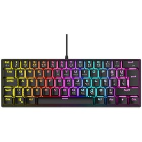 Resim Rampage PLOWER K60 Beyaz Ingilizce Q Klavye English Gaming Oyuncu Klavye Bilek Destekli Blue Switch 