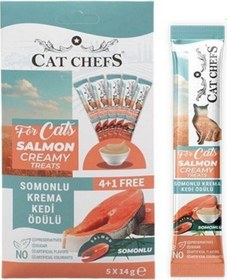 Resim Somonlu Krema Kedi Ödülü 14 Gr X 5 Adet 