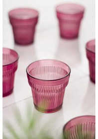 Resim Akrilik Mürdüm Tekli Kısa Bardak & Su Meşrubat Kahve Yanı Bardağı 300 ml ( Cam Değildir ) 